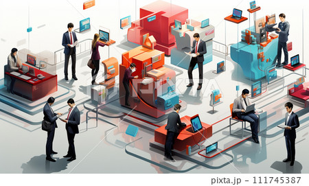 コンピューターと人間の交流：人がデバイスを操作する、情報交換の様子