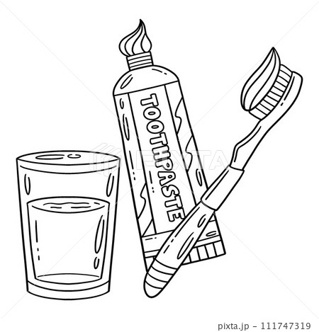 Dental Care Toothbrush and Toothpaste Isolated Dental Care Toothbrush and Toothpaste Isolated 111747319