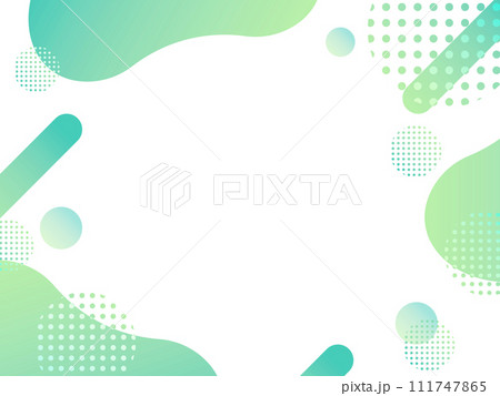 緑 ポップ ウェーブ グラデーション フレーム 緑 ポップ ウェーブ グラデーション フレーム 111747865