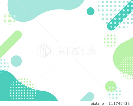 緑のポップな幾何学フレーム 緑のポップな幾何学フレーム 111749438