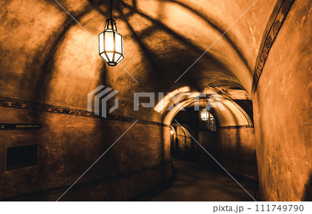 mysterious corridor in the old dungeon mysterious corridor in the old dungeon 111749790