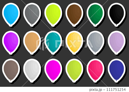 Beautiful illustration on theme of celebrating annual holiday with inflatable balloons 111751254