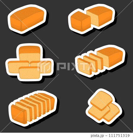 beautiful tasty edible homemade set baked bread consisting of various ingredients 111751319