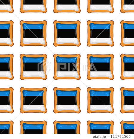 Pattern cookie with flag country Estonia in tasty biscuit Pattern cookie with flag country Estonia in tasty biscuit 111751566