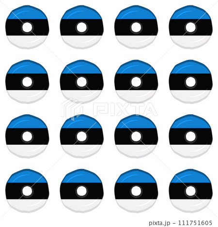 Pattern cookie with flag country Estonia in tasty biscuit Pattern cookie with flag country Estonia in tasty biscuit 111751605
