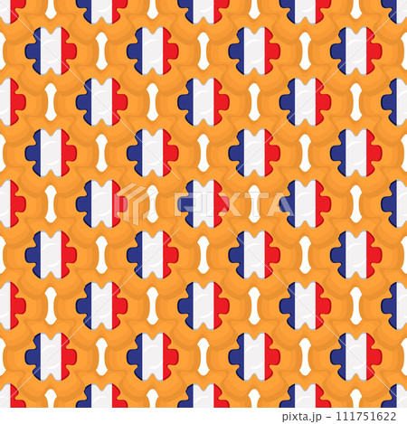 Pattern cookie with flag country France in tasty biscuit 111751622