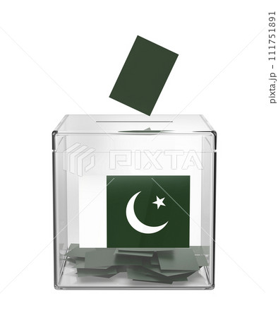 Ballot box with the flag of Pakistan Ballot box with the flag of Pakistan 111751891