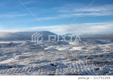 White snowy country, Fossholl - Godafoss, Iceland 111752269