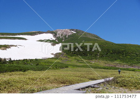 白山弥陀ヶ原と御前峰 白山弥陀ヶ原と御前峰 111753477