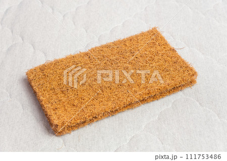 A rectangular sample of coconut coir A rectangular sample of coconut coir 111753486