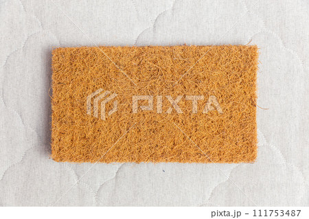 A rectangular sample of coconut coir 111753487