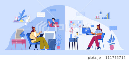 Hybrid work model or flexible schedule 111753713