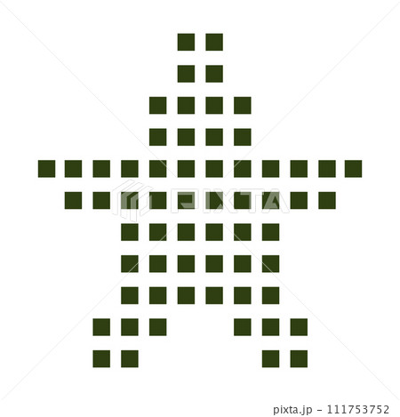 Pixel star vector icon. Army star vector. Weeping star icon pixelart. 111753752