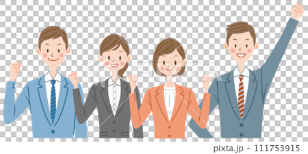 Business, multiple office workers, new employees doing fist pumps Business, multiple office workers, new employees doing fist pumps 111753915