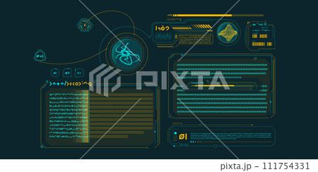 Sci-fi medical research program interface. Sci-fi medical research program interface. 111754331