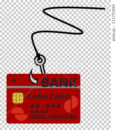 Phishing scam where personal information such as bank cash card PIN number is obtained 111755094