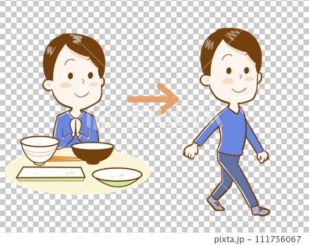 A walk after meals - relieves the sudden rise in blood sugar levels 111756067