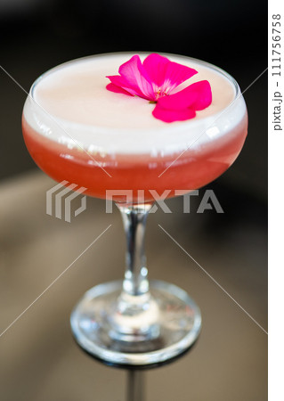 beautiful alcoholic cocktail on the bar counter beautiful alcoholic cocktail on the bar counter 111756758