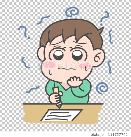 Child studying I don't understand illustration 111757742