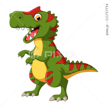 Cartoon Allosaurus on white background of illustration 111757754