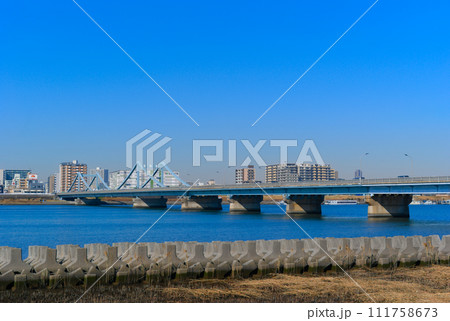 東京都江東区葛西橋周辺2024年2月 東京都江東区葛西橋周辺2024年2月 111758673