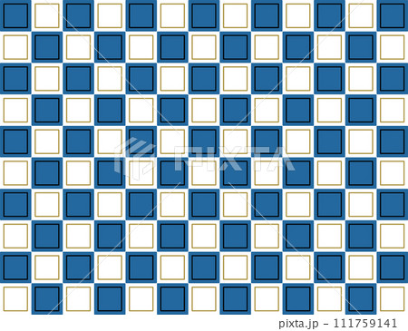 青と白のタイルの背景のイラスト素材 [111759141] - PIXTA