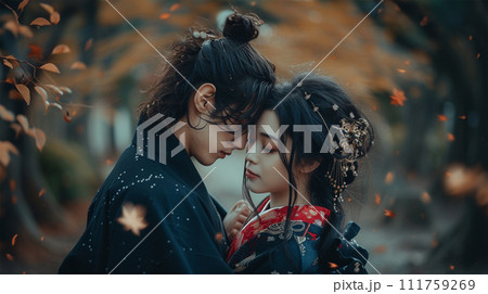 侍の男女のイメージ - image of Samurai Couple No1-10 - 侍の男女のイメージ - image of Samurai Couple No1-10 - 111759269