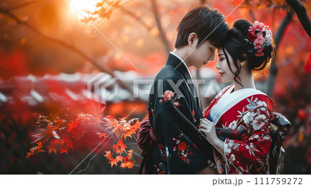 侍の男女のイメージ - image of Samurai Couple No1-13 -  111759272