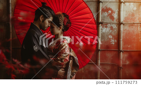 侍の男女のイメージ - image of Samurai Couple No1-14 - 侍の男女のイメージ - image of Samurai Couple No1-14 - 111759273