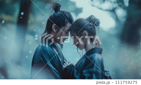 侍の男女のイメージ - image of Samurai Couple No1-16 - 侍の男女のイメージ - image of Samurai Couple No1-16 - 111759275