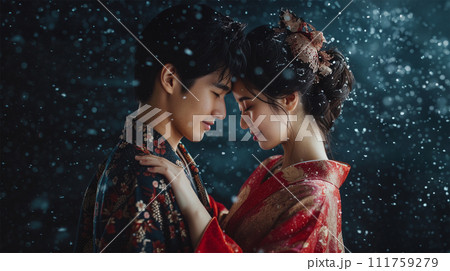 侍の男女のイメージ - image of Samurai Couple No1-20 - 侍の男女のイメージ - image of Samurai Couple No1-20 - 111759279