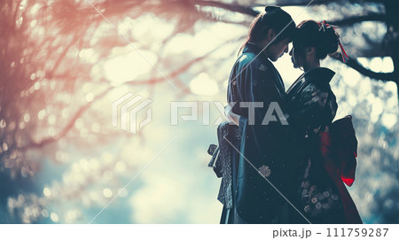 侍の男女のイメージ - image of Samurai Couple No1-6 - 侍の男女のイメージ - image of Samurai Couple No1-6 - 111759287