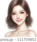美しい女性の顔（AI） 111759852