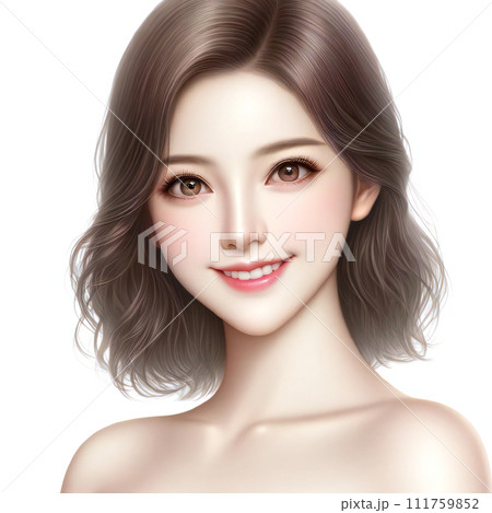 美しい女性の顔（AI） 111759852