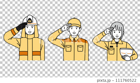 Firefighter, fire brigade illustration 111760522