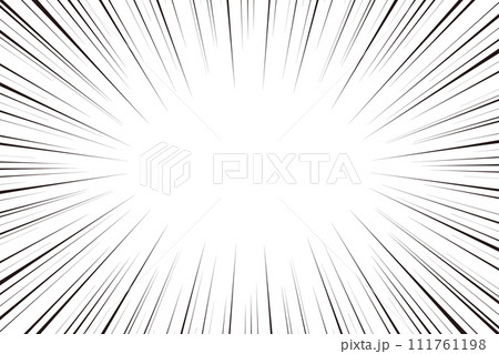 放射状の吹き出し、漫画風のフキダシ、ウニフラッシュ 111761198