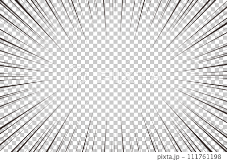 放射状の吹き出し、漫画風のフキダシ、ウニフラッシュ 111761198