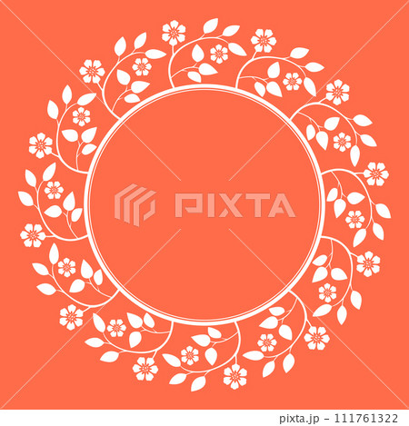 Decorative frame Elegant vector element for design in Eastern style, place for text. Floral pink and white border. Lace illustration for invitations and greeting cards Decorative frame Elegant vector element for design in Eastern style, place for text. Floral pink and white border. Lace illustration for invitations and greeting cards 111761322