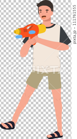 Songkarn Festival. Water Fight at Songkarn Festival. people enjoy Songkarn. 111761555