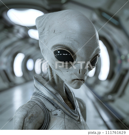 グレイ/宇宙人のイメージ image of Grey Alien No5-2のイラスト素材