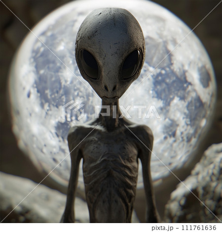 グレイ/宇宙人のイメージ image of Grey Alien No3-1のイラスト素材