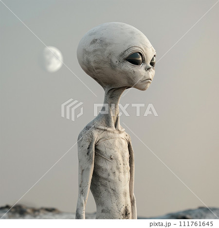 Image of Gray Alien No3-10 - Stock Illustration [111761645
