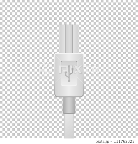 Simple illustration_white USB Type-B 3.0_3.1_male 111762325