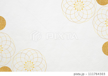 ラグジュアリー和モダン背景素材_抽象的な花柄和紙 ラグジュアリー和モダン背景素材_抽象的な花柄和紙 111764303