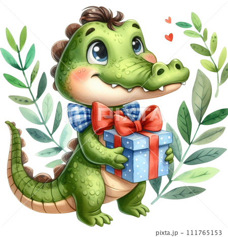Alligator Cute Watercolor Clipart Alligator Cute Watercolor Clipart 111765153