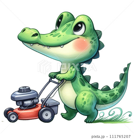 Alligator Cute Watercolor Clipart Alligator Cute Watercolor Clipart 111765207