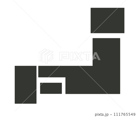 デフォルメされた日本地図 111765549