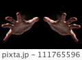 暗闇から迫りくる手・忍び寄る魔の手・ホラーイメージ 111765596