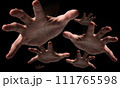 ホラーイメージ（暗闇から迫りくる複数の手） 111765598