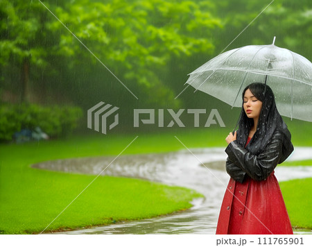girl with umbrella girl with umbrella 111765901
